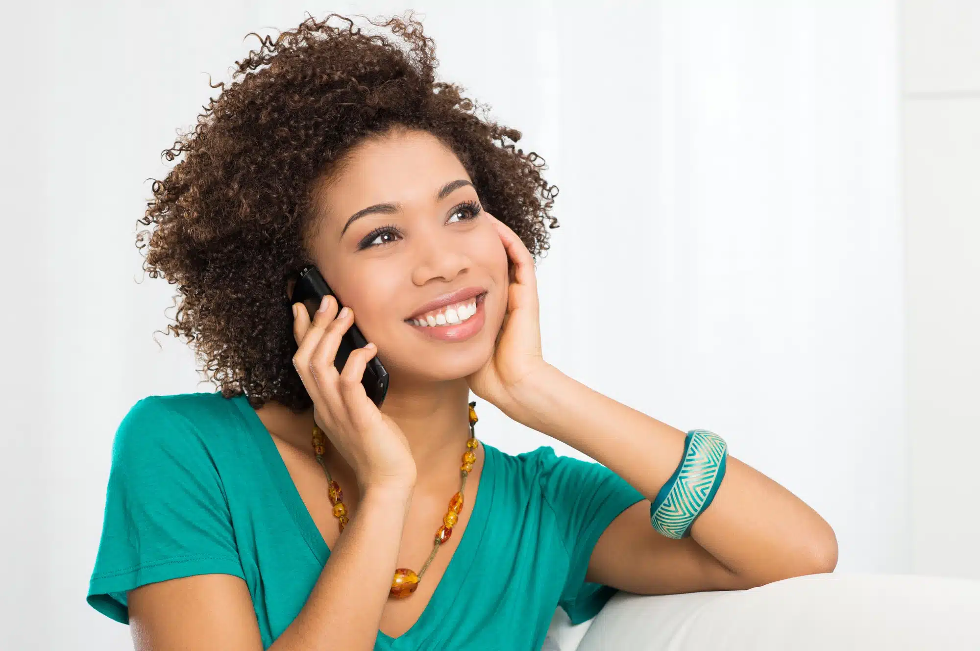 Woman talking on cell phone