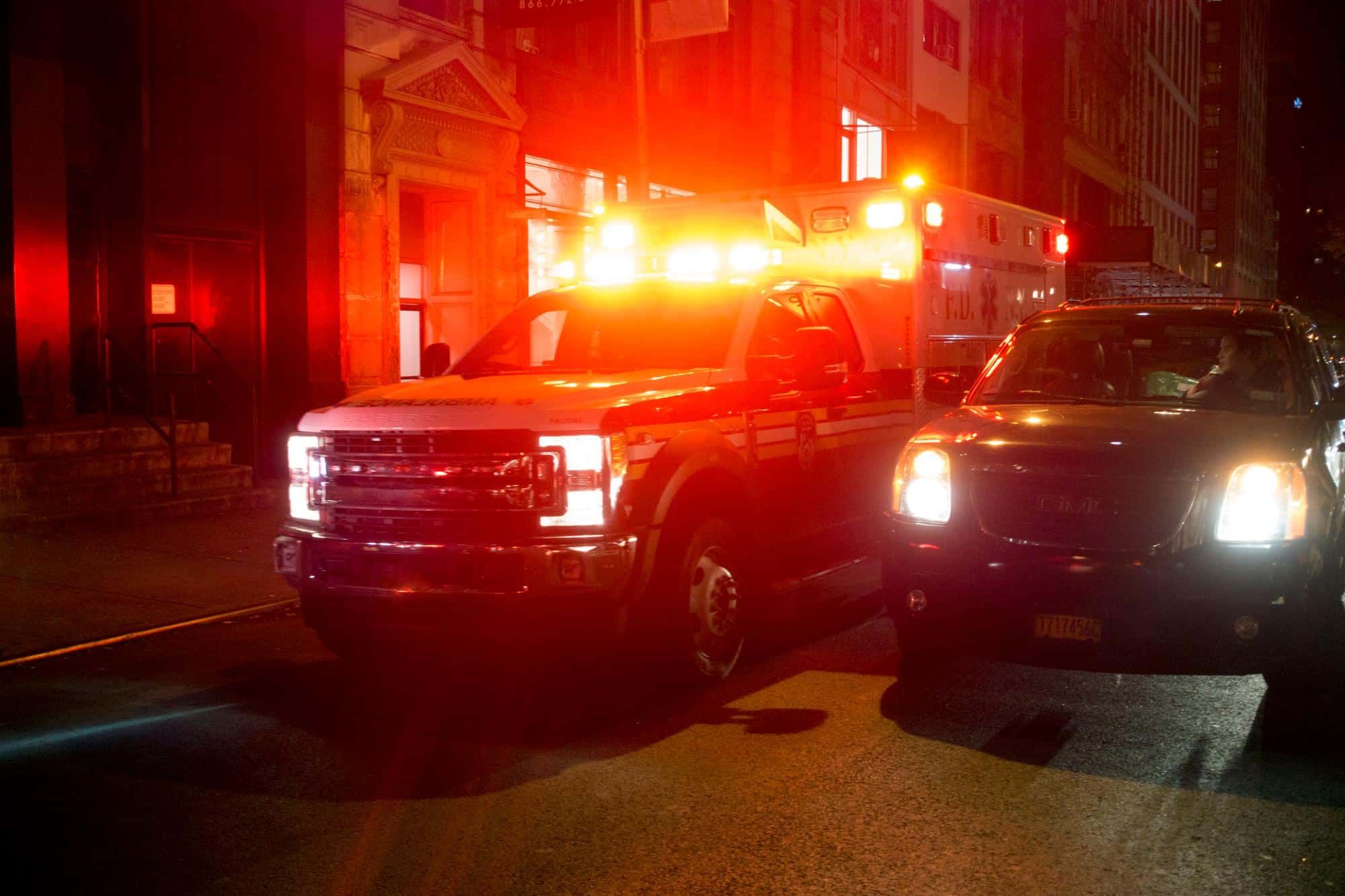 ambulance rushing to emergency