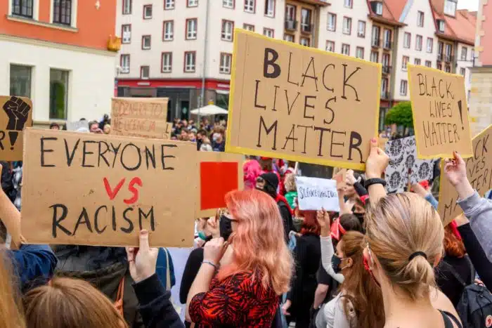 Black Lives Matter peaceful protesters