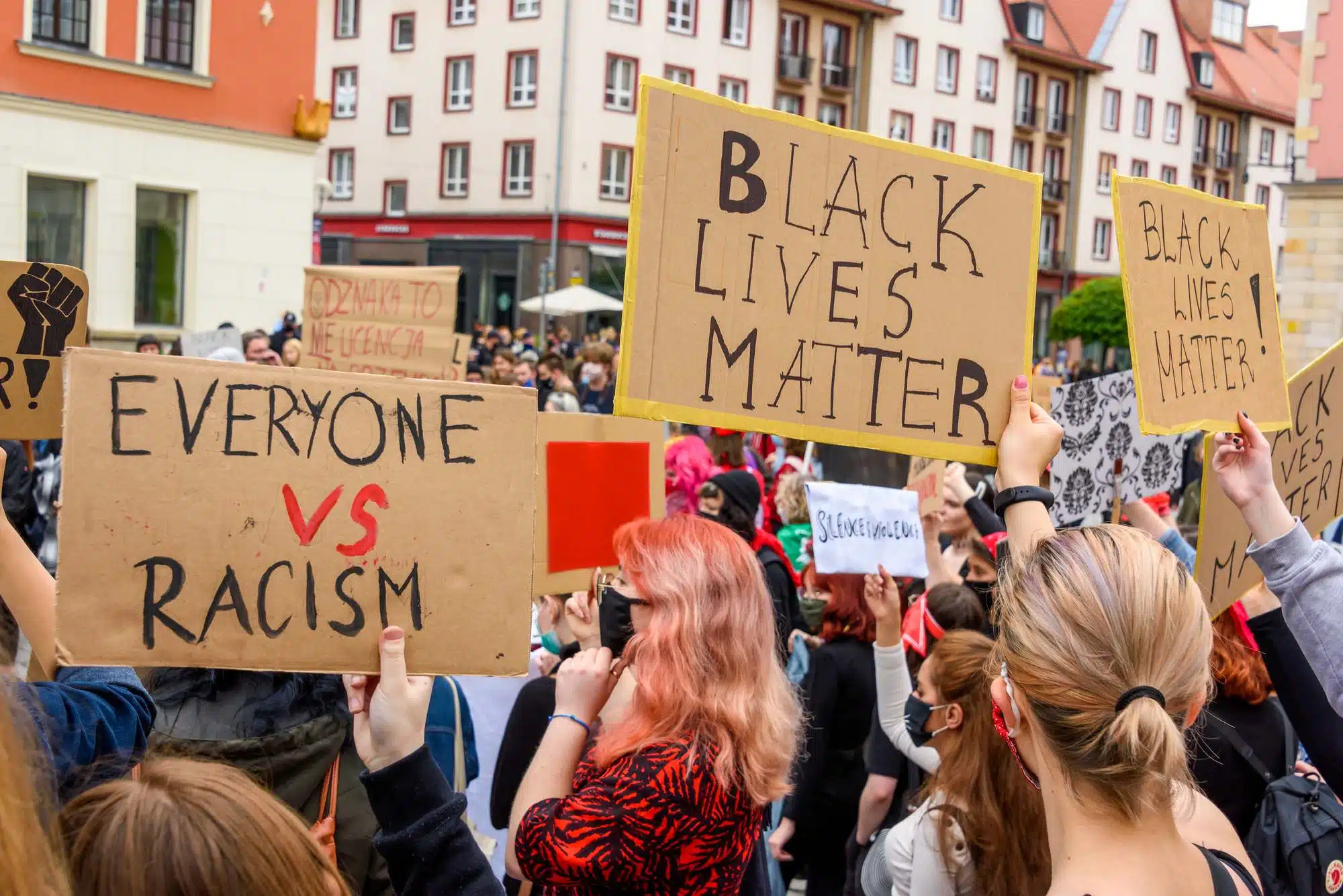 Black Lives Matter peaceful protesters