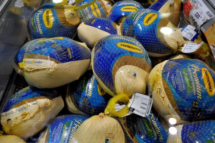 Butterball turkeys in the frozen section