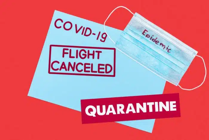 Delta covid-19 flight illustration