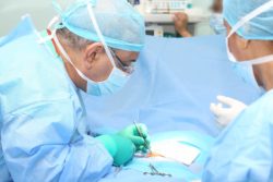 Do doctors repair a hernia with mesh?