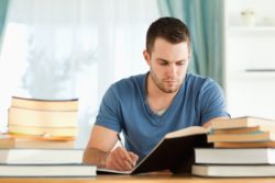 Pepperdine student studying