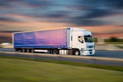 What are large blind spots with trucks?