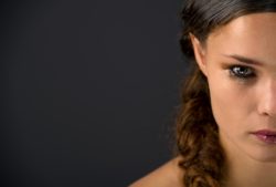 Close up of woman crying
