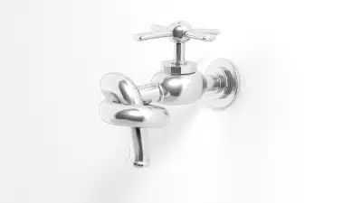 graphic of faucet tied in knot - detroit water