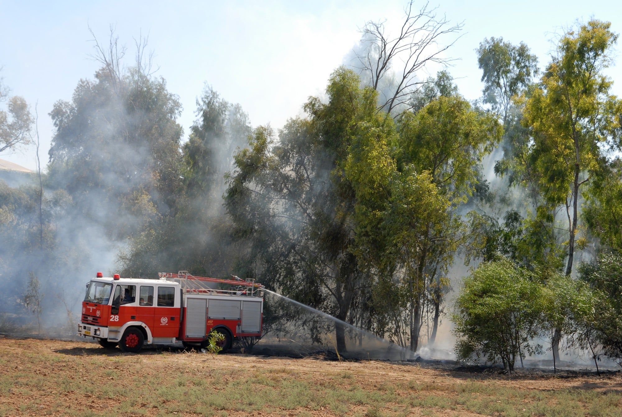 Wildfire risk is elevated in dry conditions.