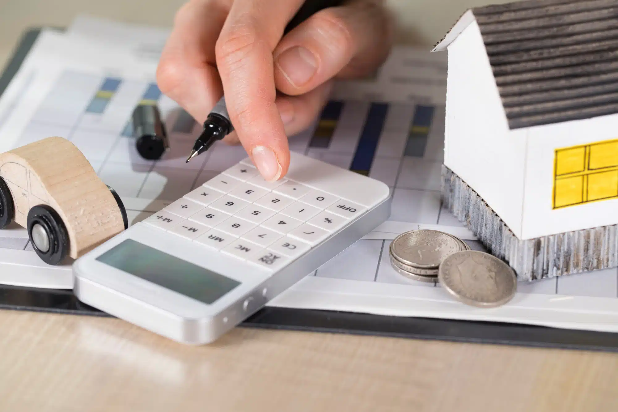 hand calculating fees and costs