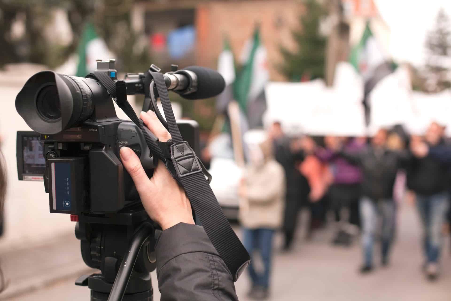 Photographer taking video - Black Lives Matter protest in New Jersey