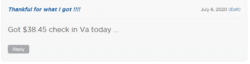 Sirius TCA comment 1 about check in the mail