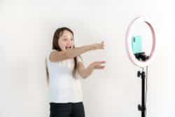 filming TikTok dance