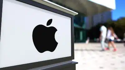 Apple sign outside building - Apple MacBook touch bar