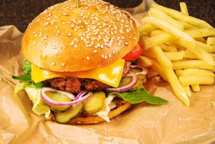 Checkers and Rally's hamburger and fries