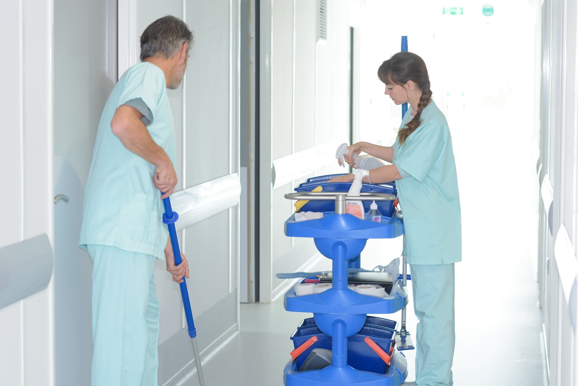 Cleaning crew at work