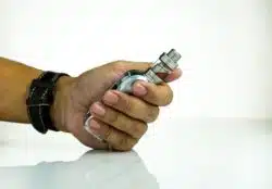 Closeup of a vape pen