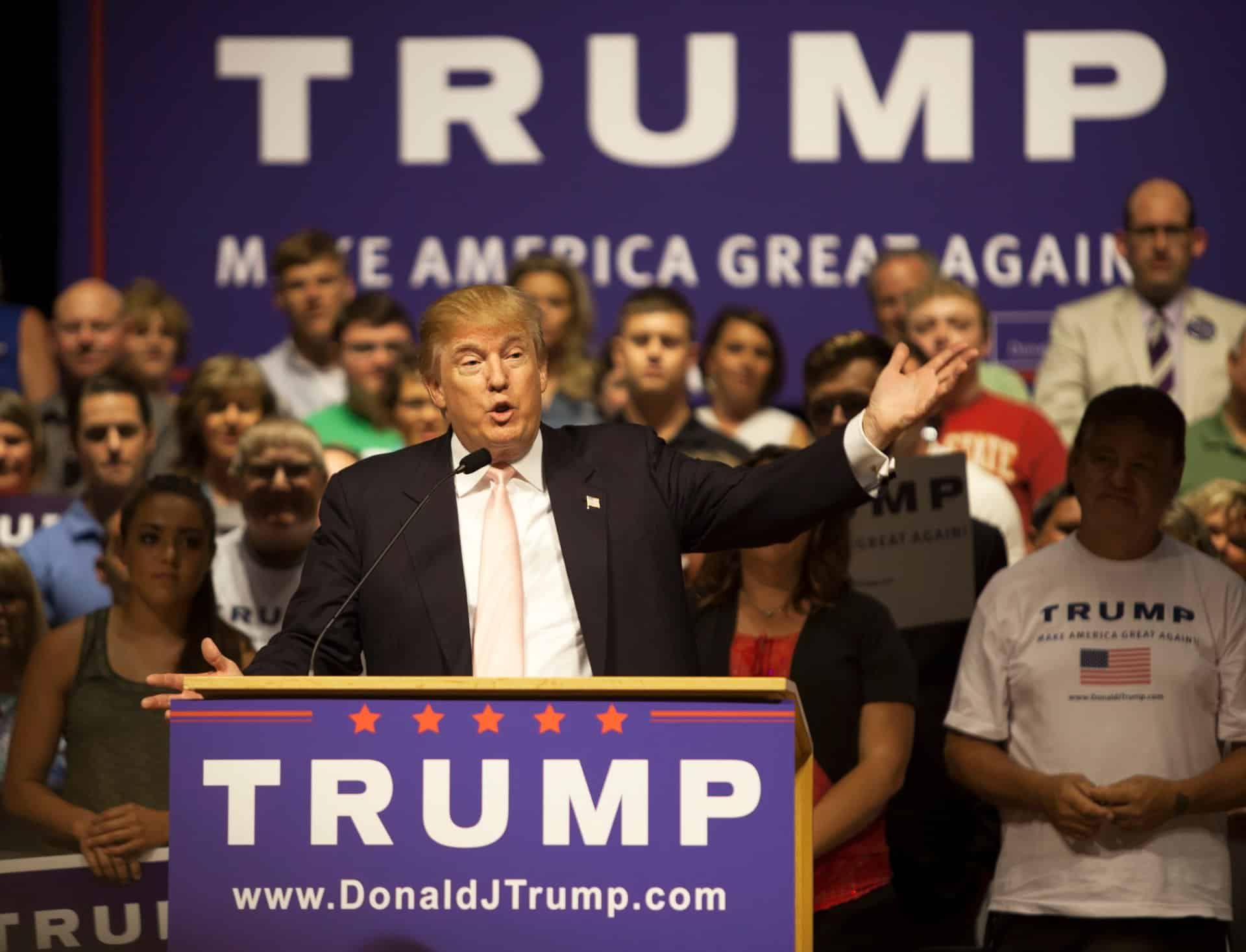President Donald Trump speaks at campaign rally - voting by mail