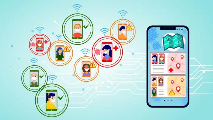 concept of an app that can trace coronavirus exposure