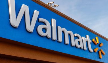 Walmart sign on storefront - Walmart equate