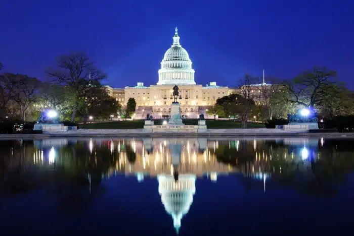 washington d.c. capitol at night