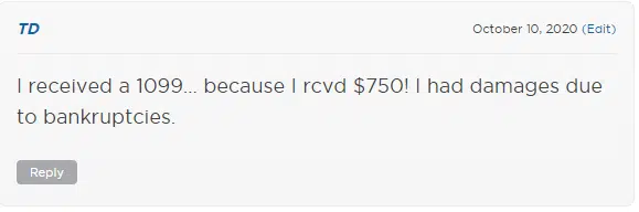 Comment on Credit Reporting Agency class action settlement check