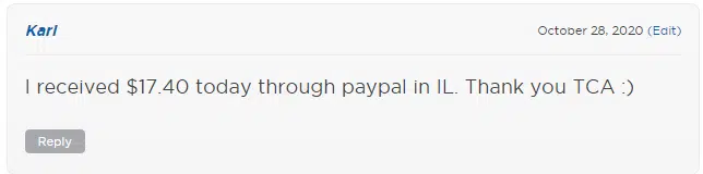 TCA viewers are reporting payouts in the Ocean Spray class action settlement