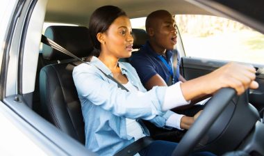 african american couple in car