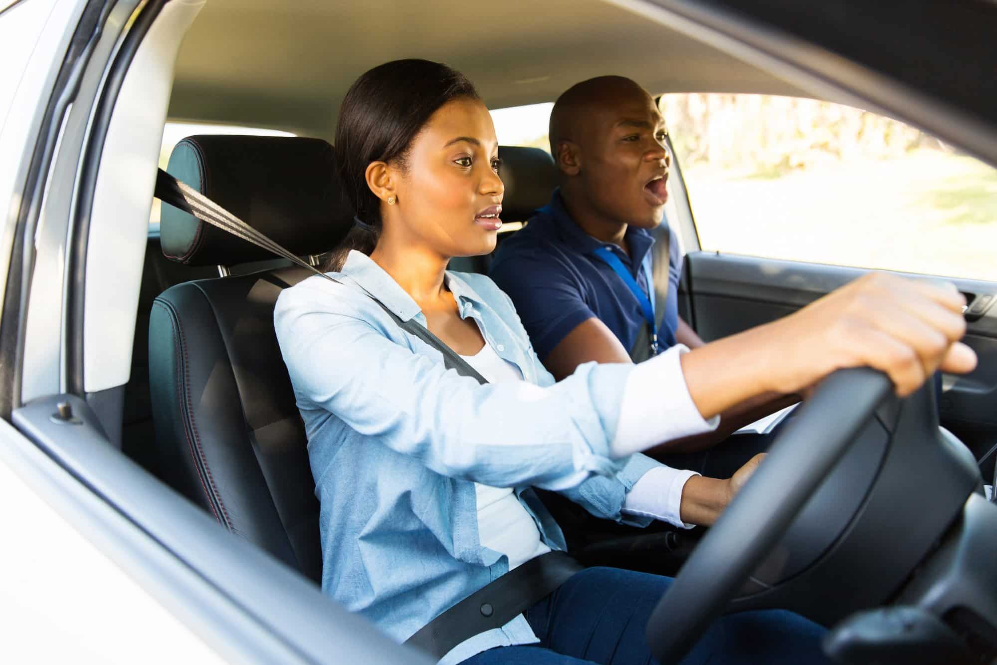 african american couple in car