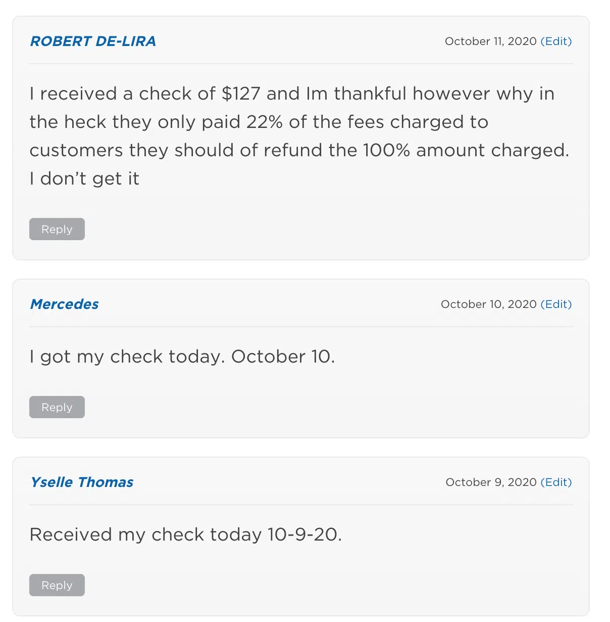 Comments regarding Countrywide check