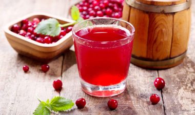 Cranberry juice in a glass surrounded by cranberries - Ocean Spray class action settlement