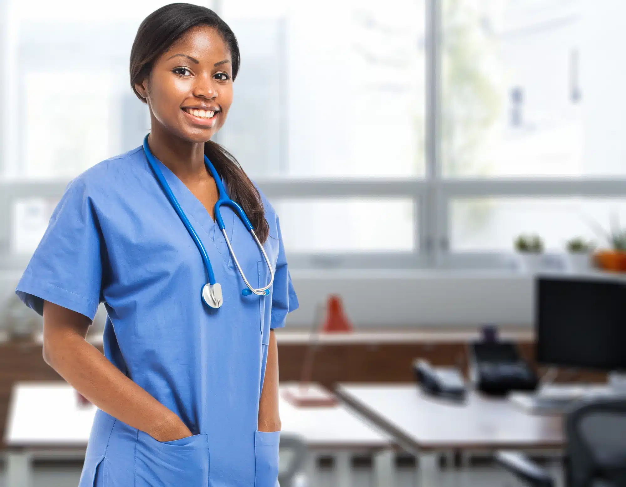 portrait of a traveling nurse