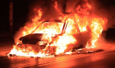 Car on fire
