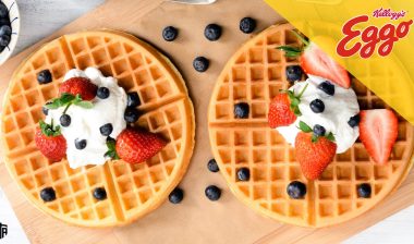 Kellogg's Eggo Waffles on a plate