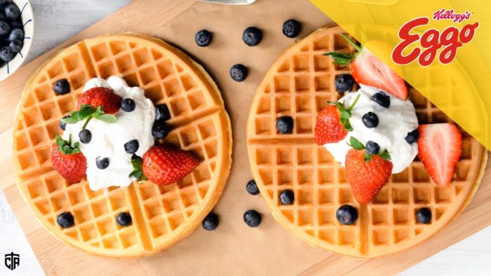 Kellogg's Eggo Waffles on a plate