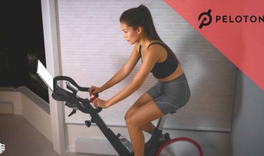 woman on peloton bike