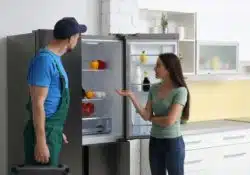 A refrigerator defect may result in ice buildup.