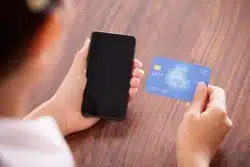 Consumer making mortgage payment by phone