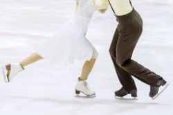 Figure skaters on ice
