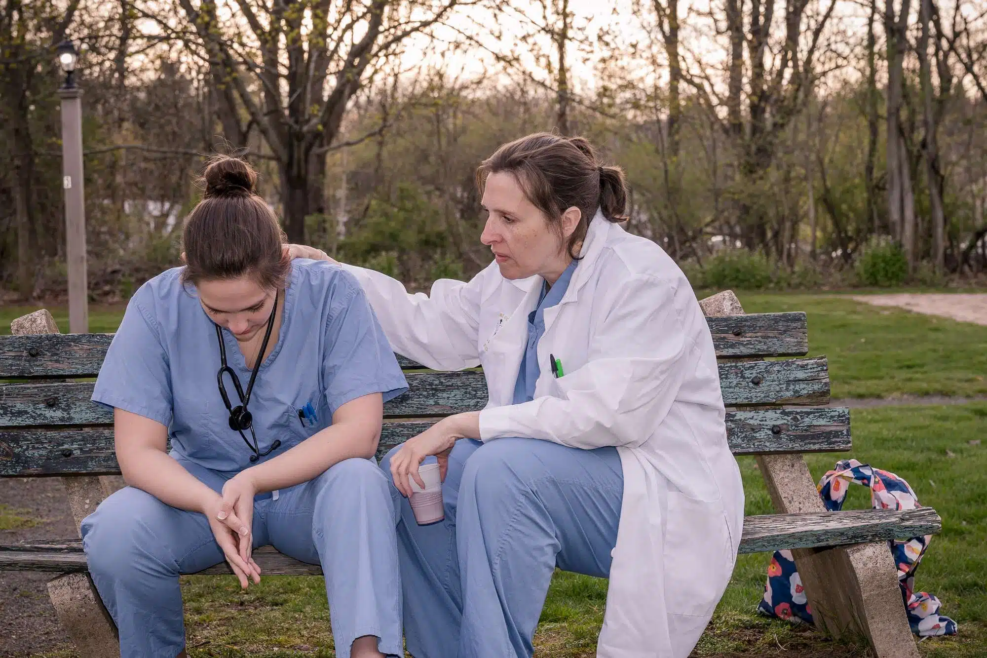 doctor with upset nurse