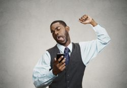 Man annoyed with phone solicitors