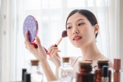 Cosmetics with talc may be contaminated.