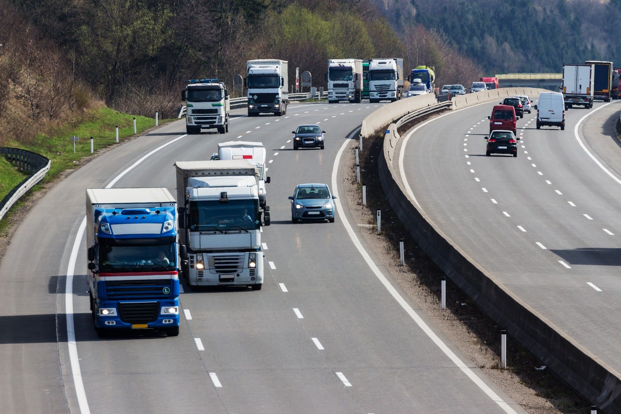 Tractor-trailers on the intersate