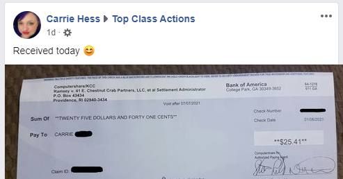 Settlement checks!