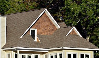 Siding shingles in the gables of a house - Allura fiber cement siding