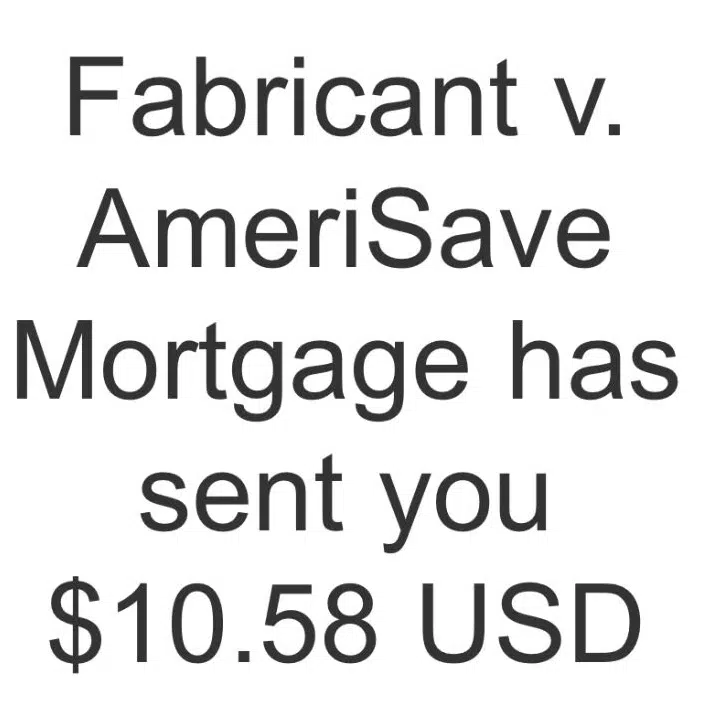 AmeriSave TCPA settlement checks