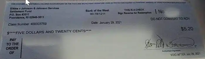 Infants' Tylenol Settlement Checks