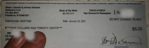 Infants' Tylenol Settlement Checks