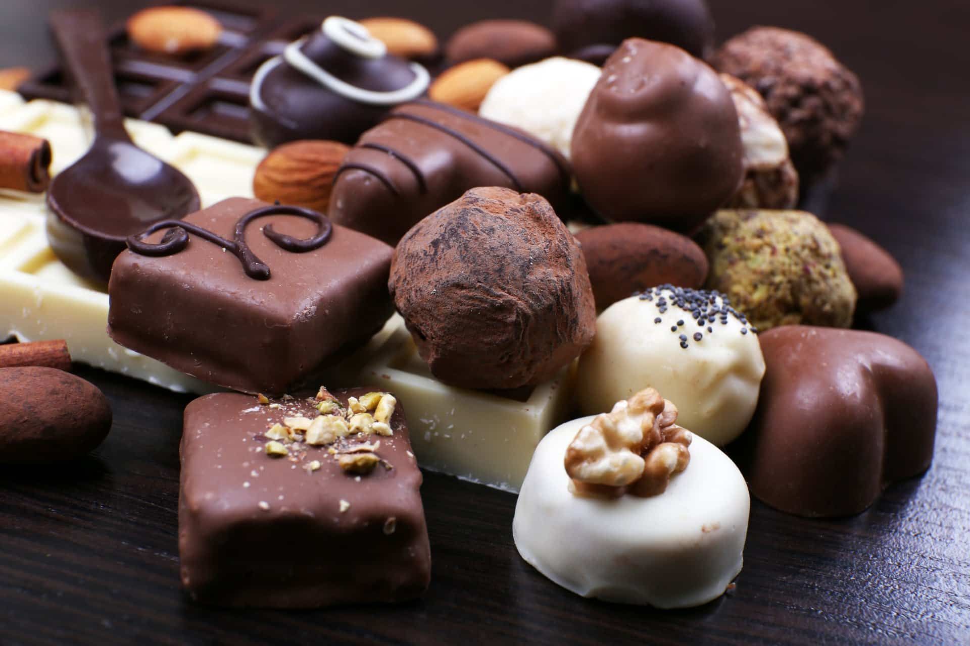 A variety of chocolate candies - Kilwins