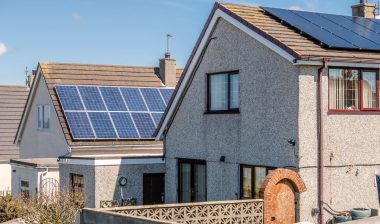 Solar panels on the roofs of homes - Sanyo solar panels
