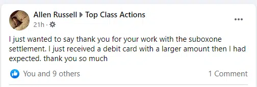 FTC Suboxone settlement payment